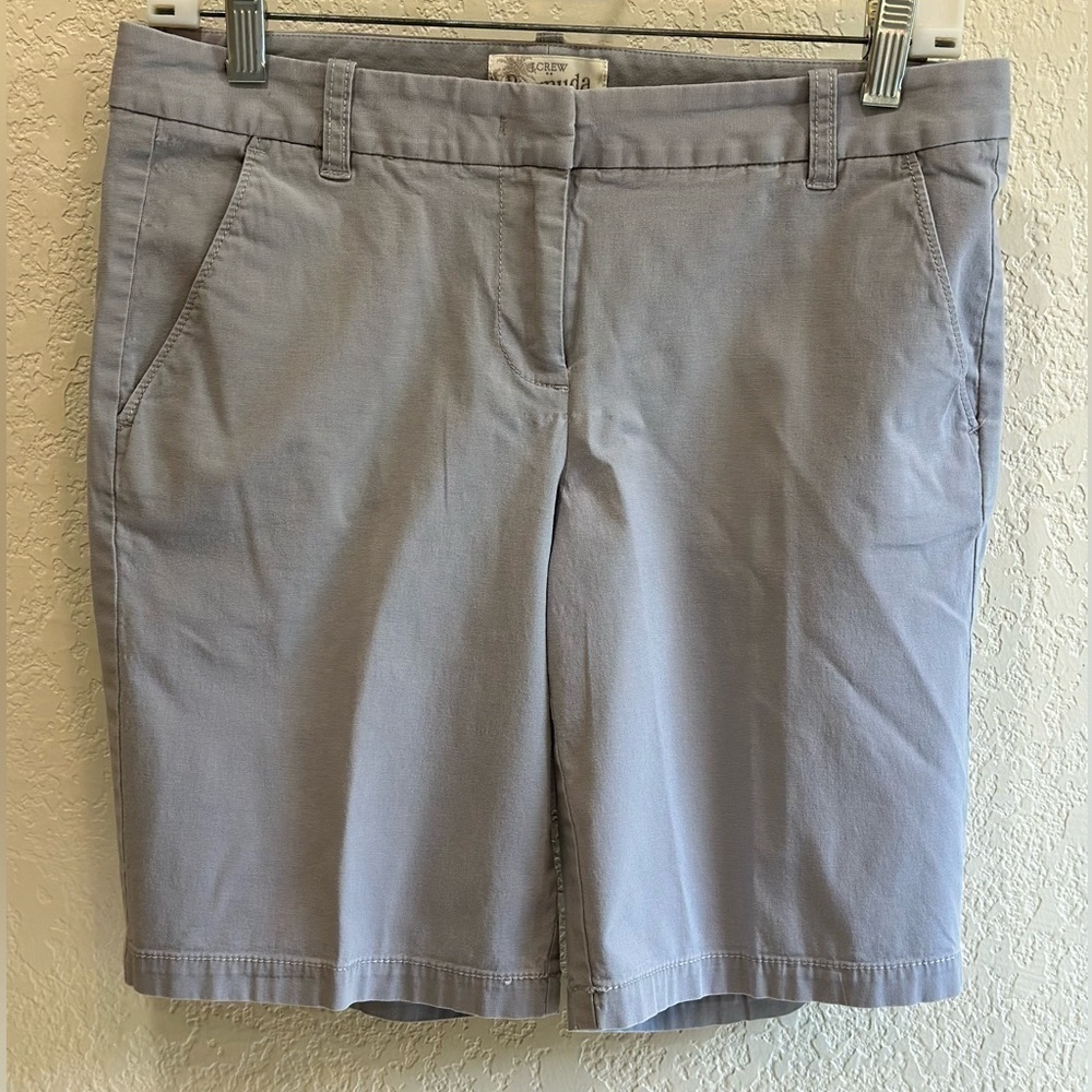 FINAL SALE  J. Crew Bermuda Shorts Gray Cotton Casual Preppy Size 2
